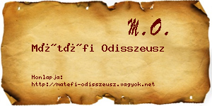 Mátéfi Odisszeusz névjegykártya